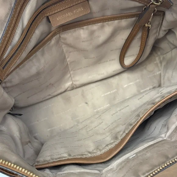 Michael Kors Tan Leather Tote - Picture 4 of 5